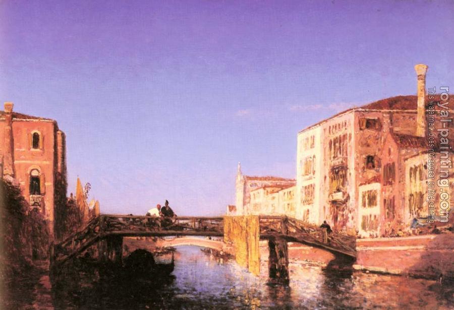 Felix Ziem : Le Pont de bois a Venise